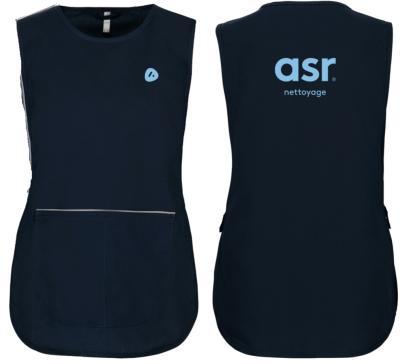 CHASUBLE BLEU Marine, poche ventrale marquage cœur et dos
