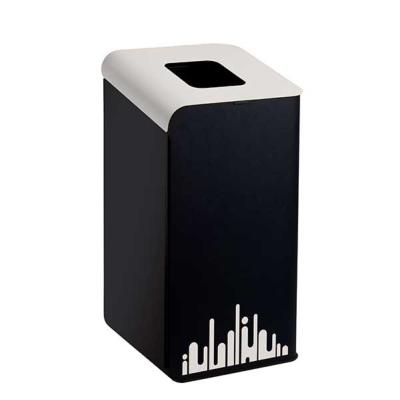 Poubelle Tri Sélectif RUBIK EVO 80 litres avec couvercle BLANC