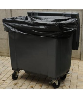 Housse Conteneur 750 litres Noir RENFORCE - épaisseur 35 µ - Carton de 50