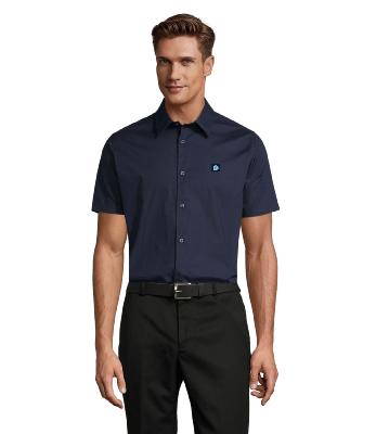 CHEMISETTE Homme BROADWAY manches courtes Taille M Bleu Marine