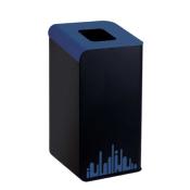 Poubelle Tri Slectif RUBIK EVO 80 litres avec couvercle BLEU