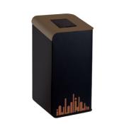 Poubelle Tri Slectif RUBIK EVO 80 litres avec couvercle MARRON