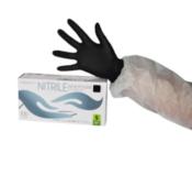 Gant nitrile noir Taille L non poudr Boite de 100