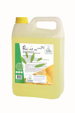 PRIM VERT NDS CITRON Nettoyant désodorisant SOL ECOLABEL 2x 5 Litre