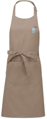 TABLIER Beige, poche ventrale marquage cœur