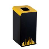 Poubelle Tri Slectif RUBIK EVO 80 litres avec couvercle JAUNE