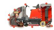 Combi Autolaveuse Balayeuse HAKO B400 RM AUTOPORTEE 123cm Pack