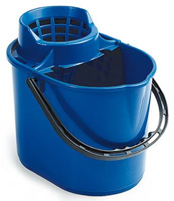 Seau PLUTO 12L bleu avec égouttoir