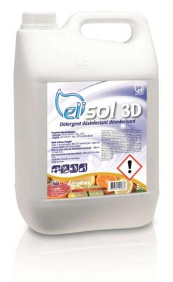 ELISOL 3D Détergent désinfectant désodorisant SOL Agrumes Carton 2 x 5 Litres