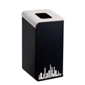 Poubelle Tri Slectif RUBIK EVO 80 litres avec couvercle BLANC